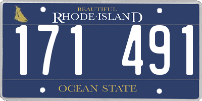 RI license plate 171491