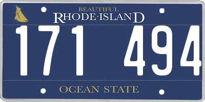 RI license plate 171494