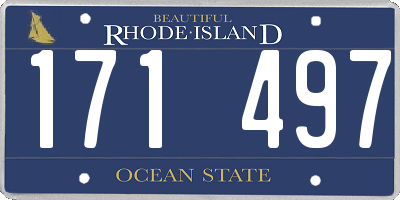 RI license plate 171497