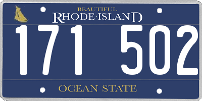 RI license plate 171502