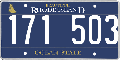 RI license plate 171503
