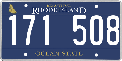 RI license plate 171508