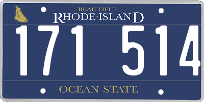 RI license plate 171514