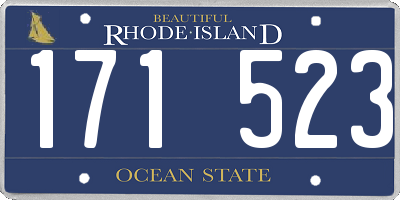 RI license plate 171523