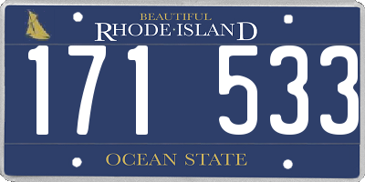 RI license plate 171533