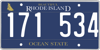 RI license plate 171534