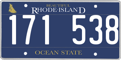 RI license plate 171538