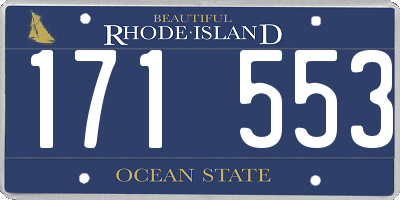 RI license plate 171553