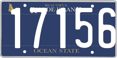 RI license plate 17156