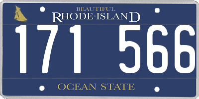 RI license plate 171566