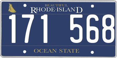 RI license plate 171568