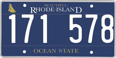 RI license plate 171578