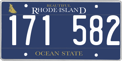RI license plate 171582
