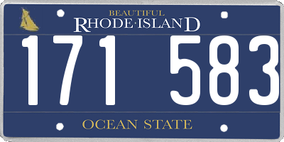 RI license plate 171583