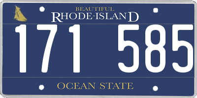 RI license plate 171585