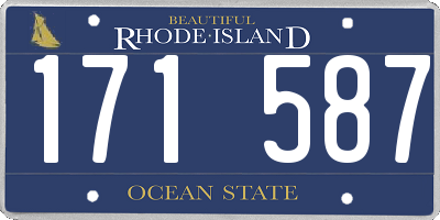 RI license plate 171587
