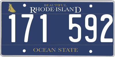 RI license plate 171592
