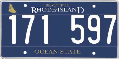 RI license plate 171597