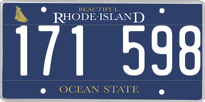 RI license plate 171598