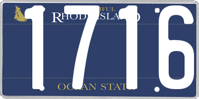 RI license plate 1716