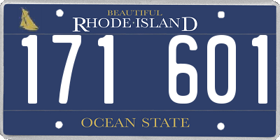 RI license plate 171601