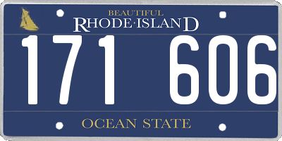 RI license plate 171606
