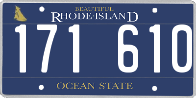 RI license plate 171610