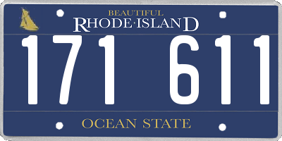 RI license plate 171611