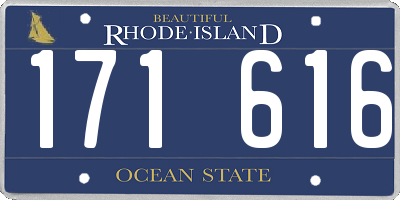 RI license plate 171616