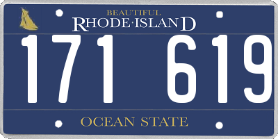 RI license plate 171619