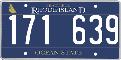 RI license plate 171639