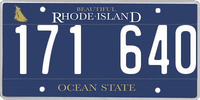 RI license plate 171640