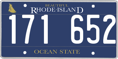 RI license plate 171652