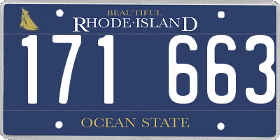 RI license plate 171663