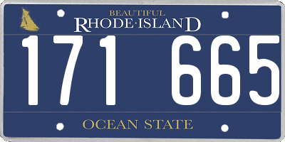 RI license plate 171665