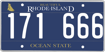 RI license plate 171666