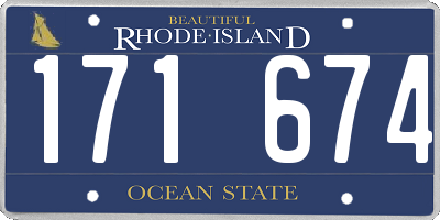 RI license plate 171674