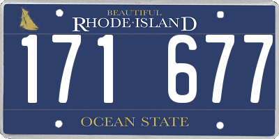 RI license plate 171677