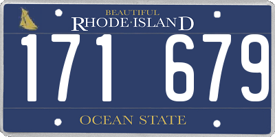 RI license plate 171679