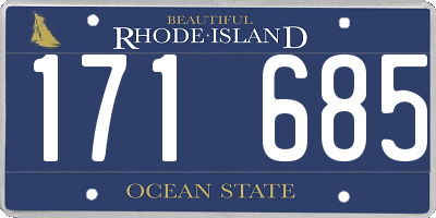 RI license plate 171685