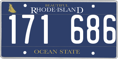 RI license plate 171686