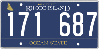 RI license plate 171687