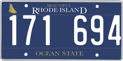 RI license plate 171694