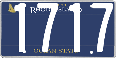 RI license plate 1717