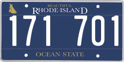 RI license plate 171701