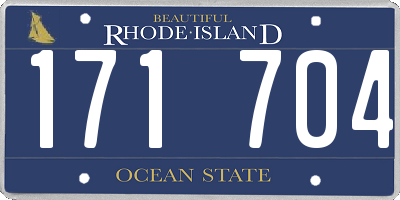 RI license plate 171704