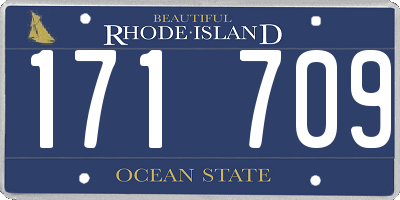 RI license plate 171709
