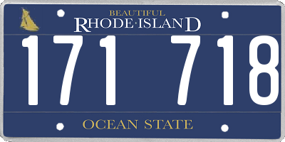 RI license plate 171718