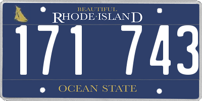 RI license plate 171743