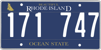 RI license plate 171747
